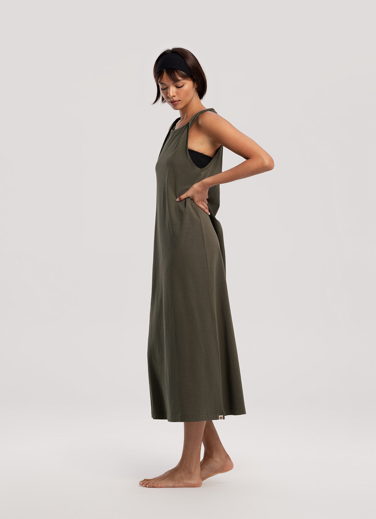 Turn strap onepiece_Smokey Olive