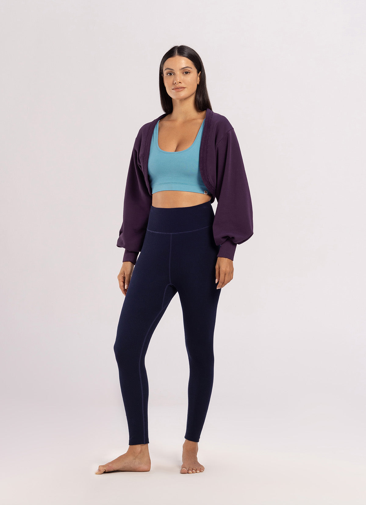 Seamless U line bra top_Delphinium Blue