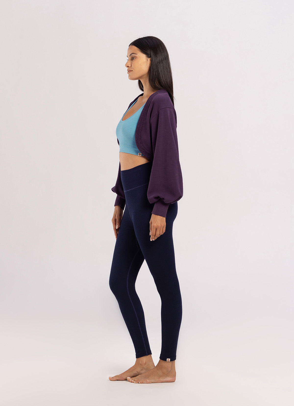 Seamless U line bra top_Delphinium Blue