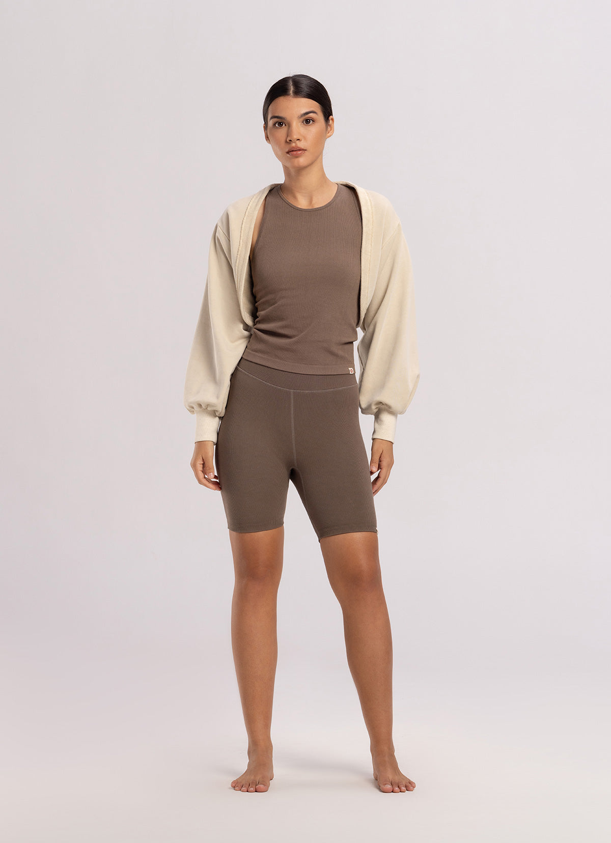 Volume bolero jacket_Taupe