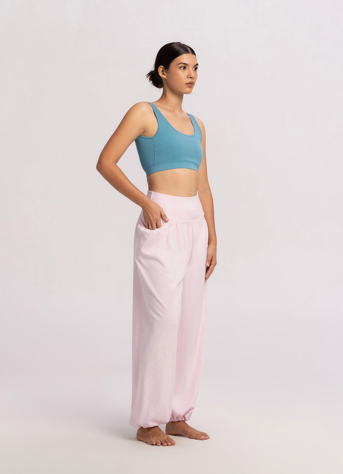 Seamless U line bra top_Delphinium Blue
