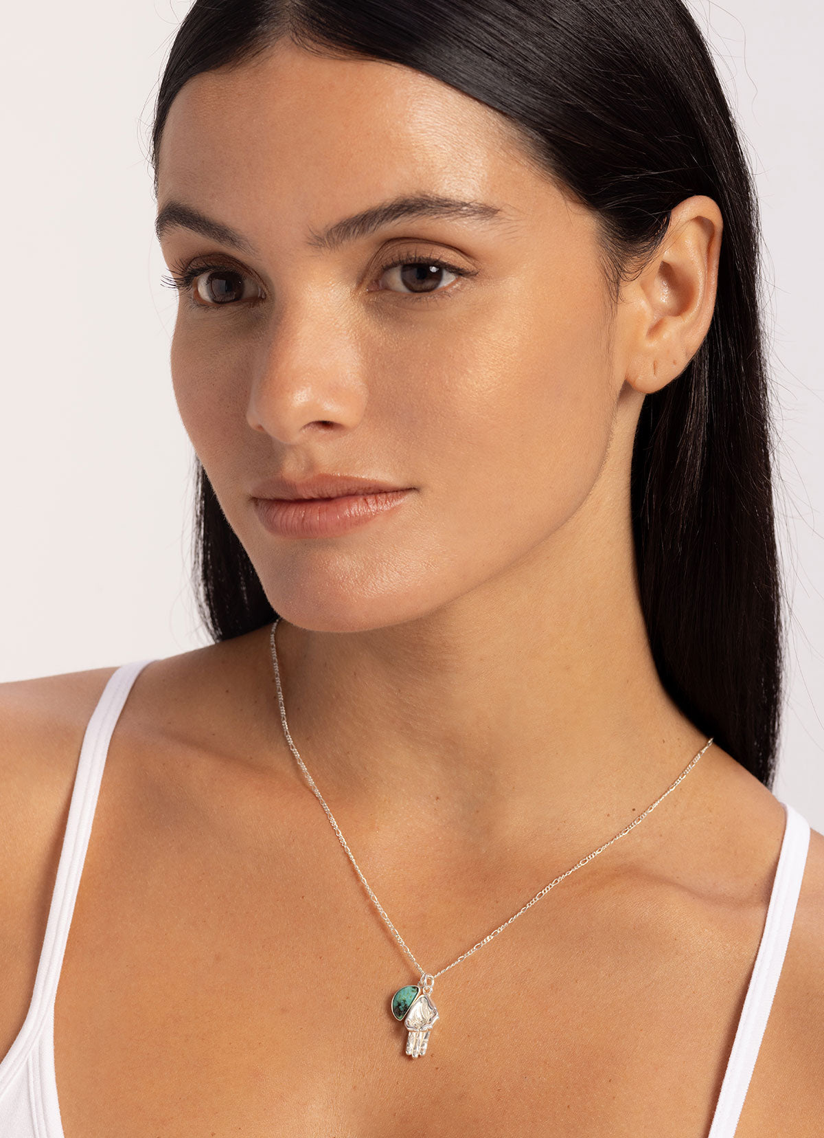 Budhi Mudra Necklace #2_Silver