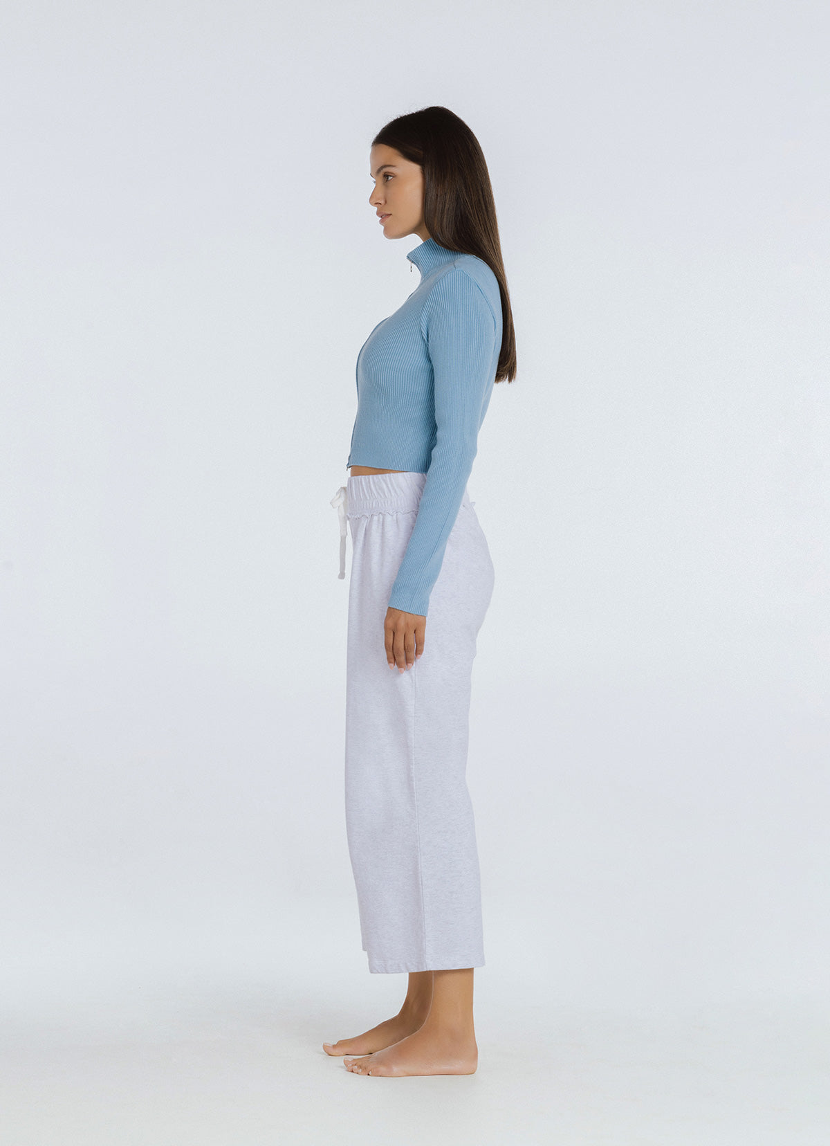 Loopy sweat pants_Melange Grey