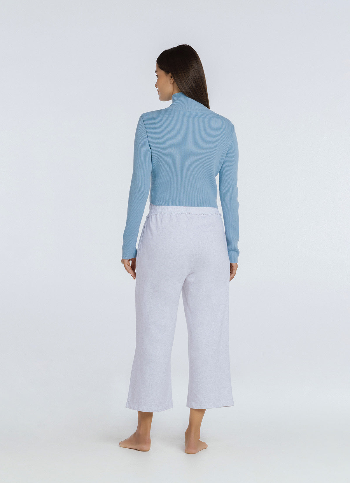 Loopy sweat pants_Melange Grey