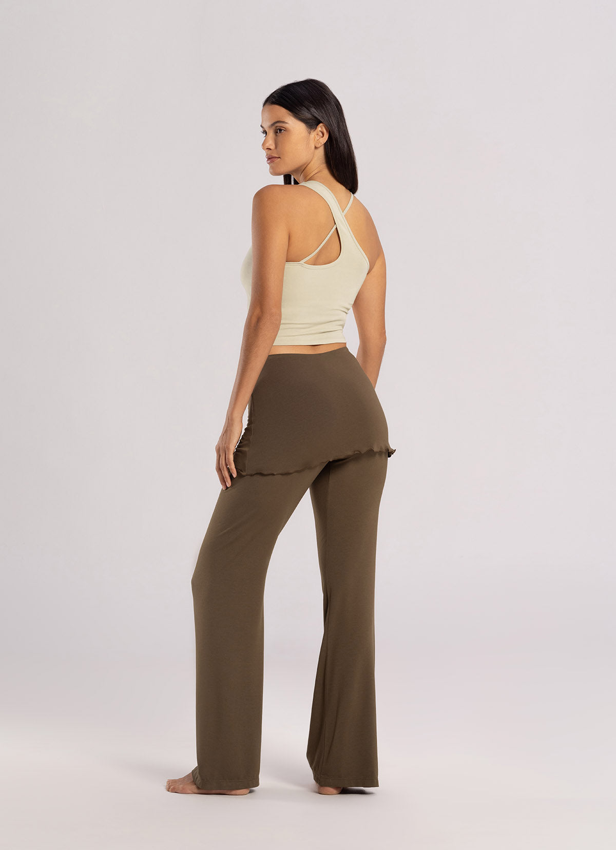 Crossover tank top_Taupe