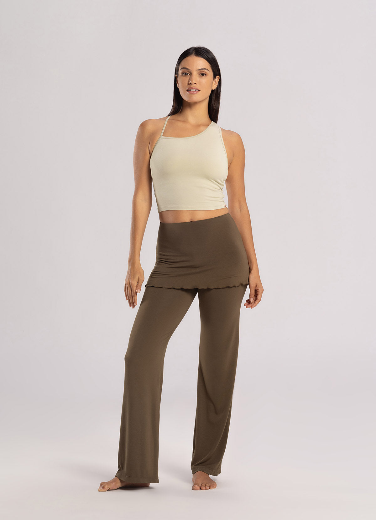 Crossover tank top_Taupe