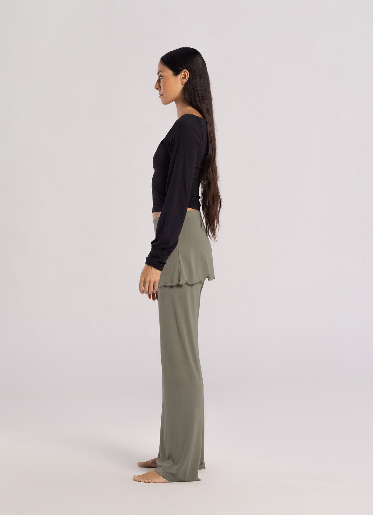 Layered bolero top_Black