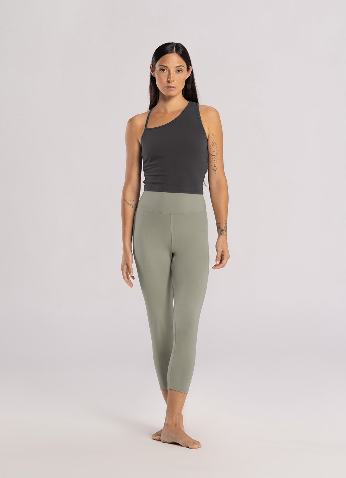 Bamboo simple crop pants_Eucalyptus