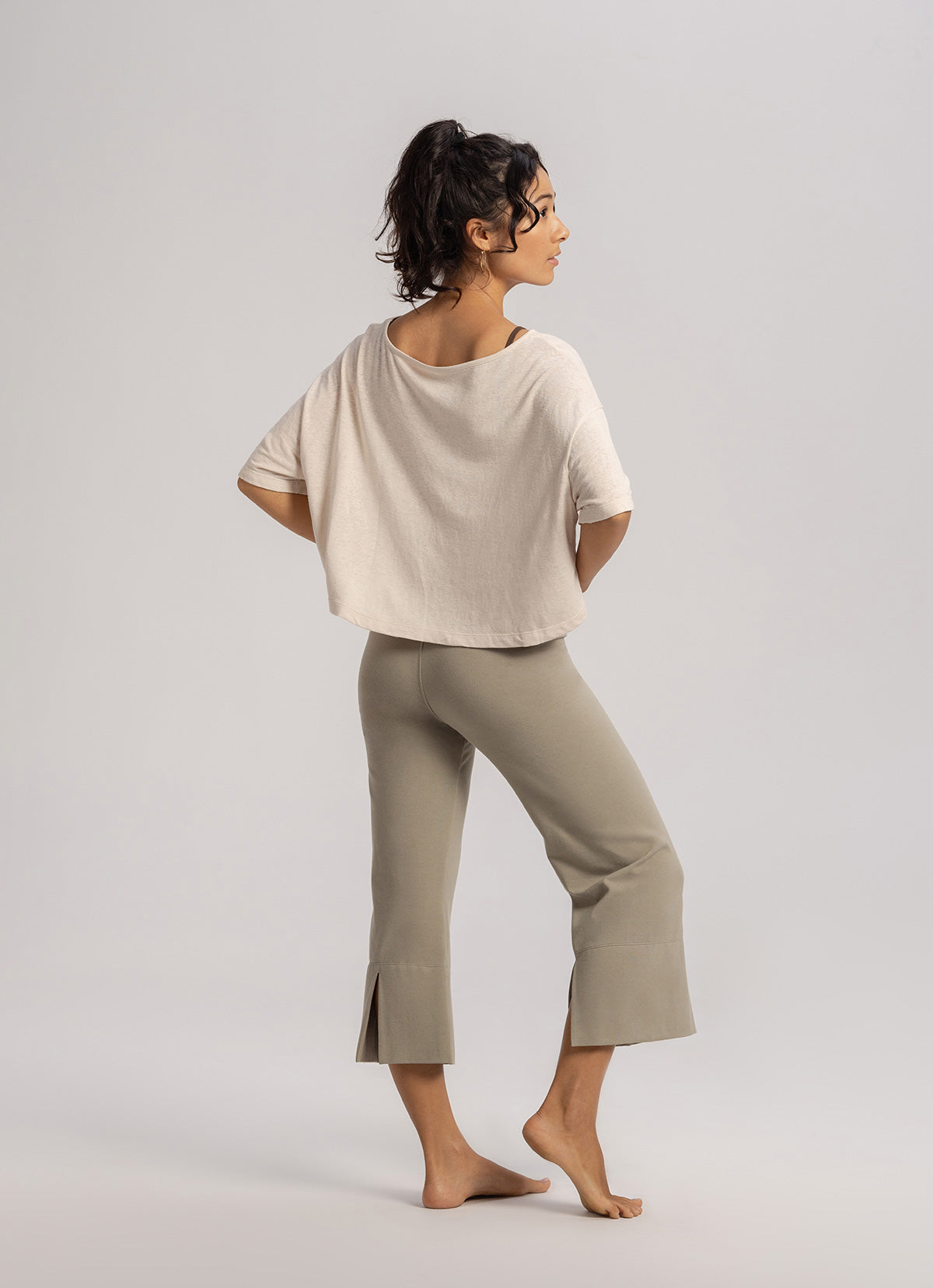 Medio short sleeve (Linen ver.)_Beige