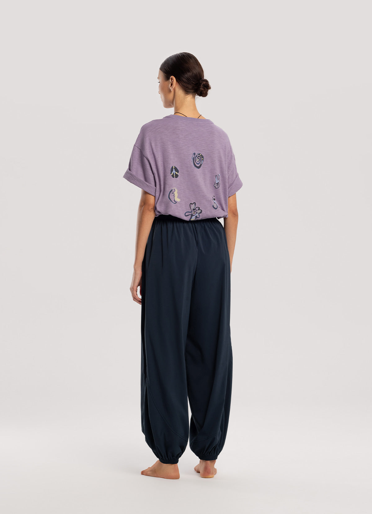 Diagonal jogger pants (Nylon ver.) (Unisex)_Dark Sapphire
