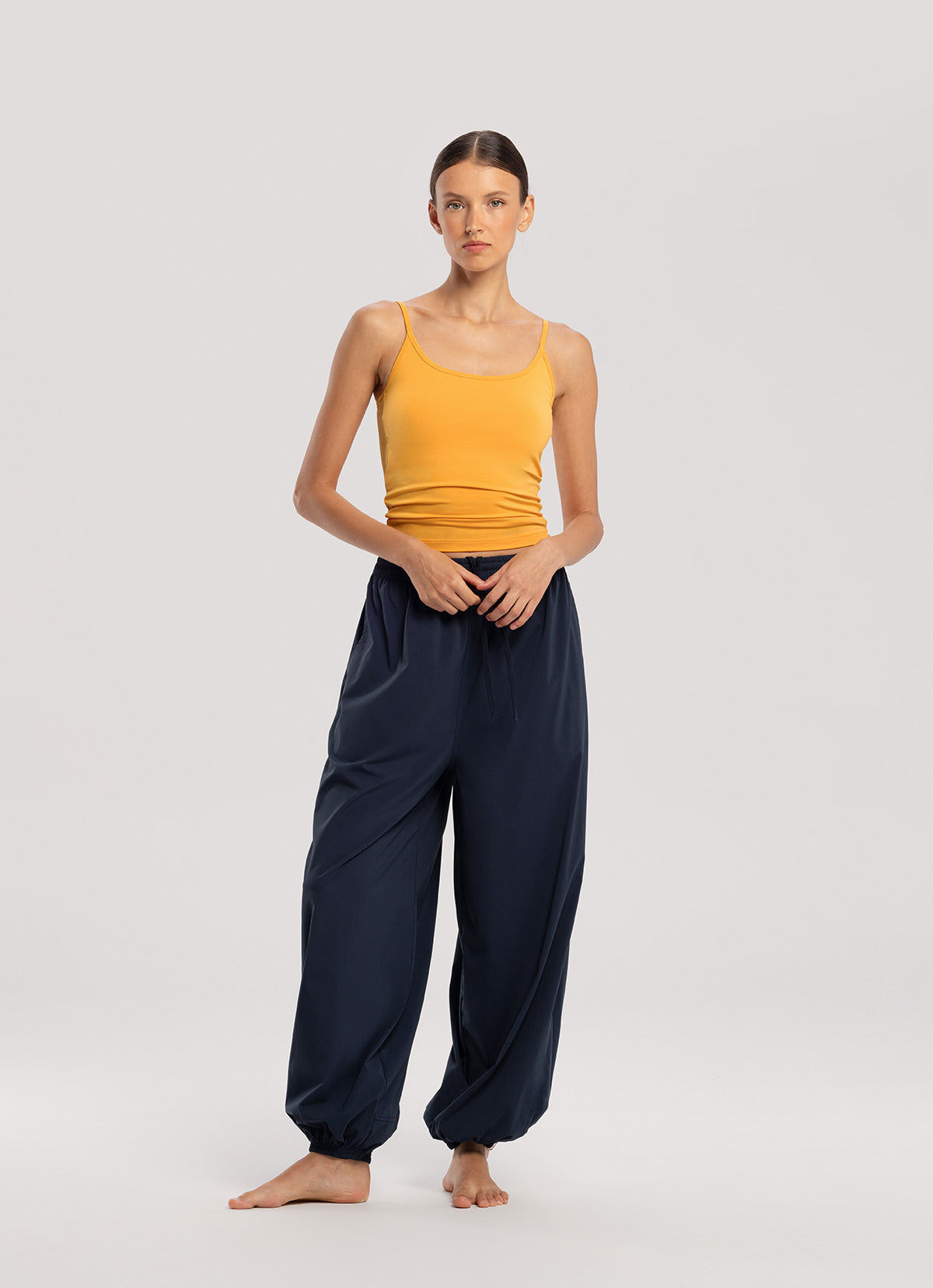 Diagonal jogger pants (Nylon ver.) (Unisex)_Dark Sapphire