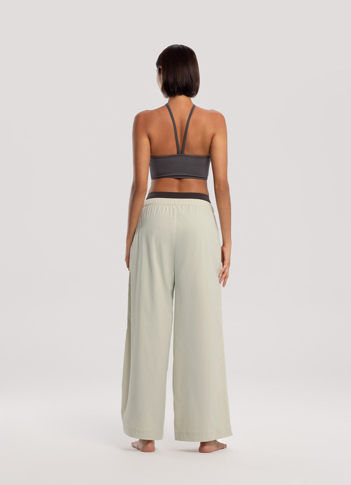 Light straight pants_Celadon Tint