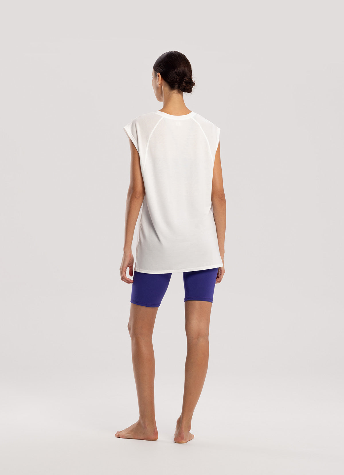 Shirring biker shorts_Spectrum Blue