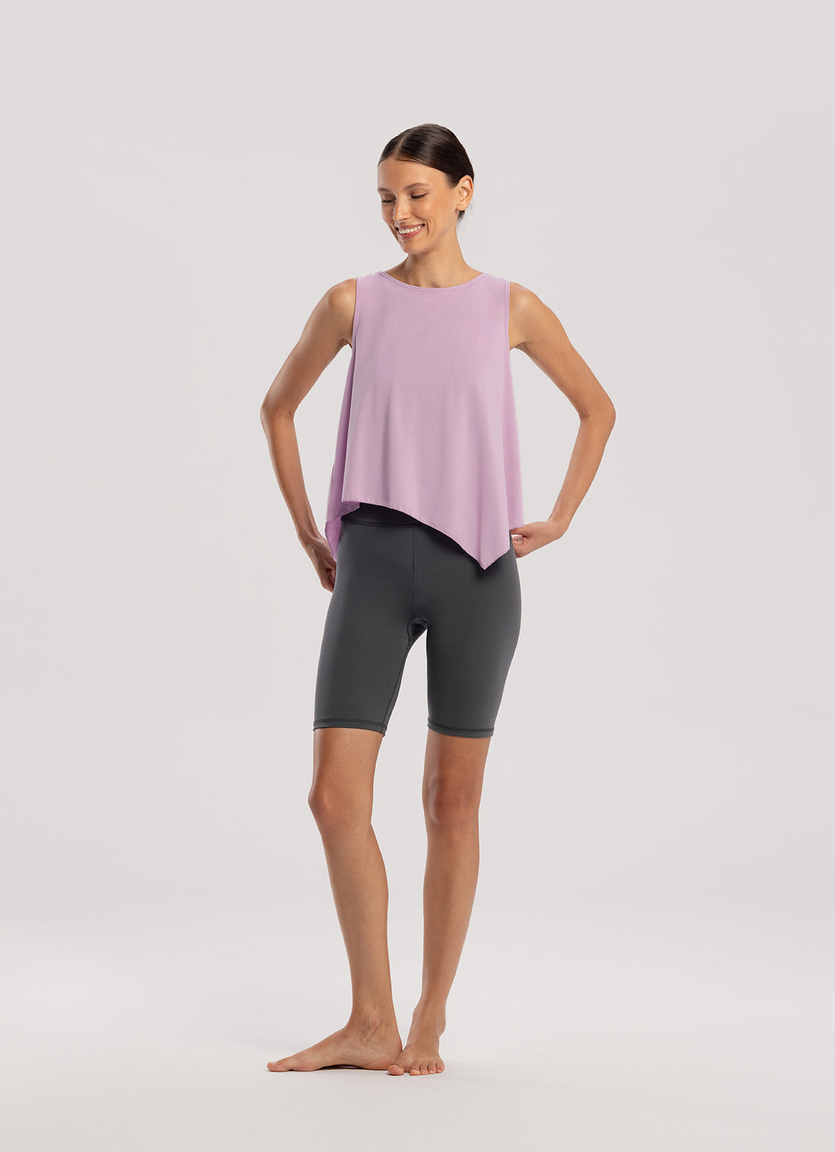 Shirring biker shorts_Blackened Pearl