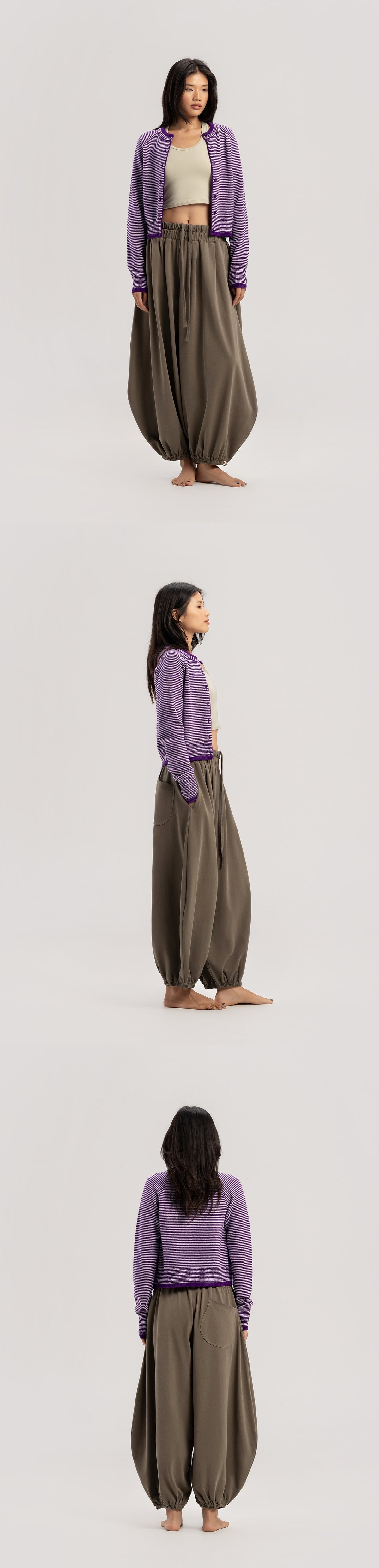 Petite cardigan_Purple Multi