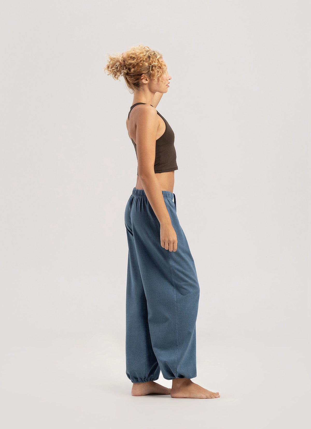 Wide pleats pants (Unisex)_Bering Sea