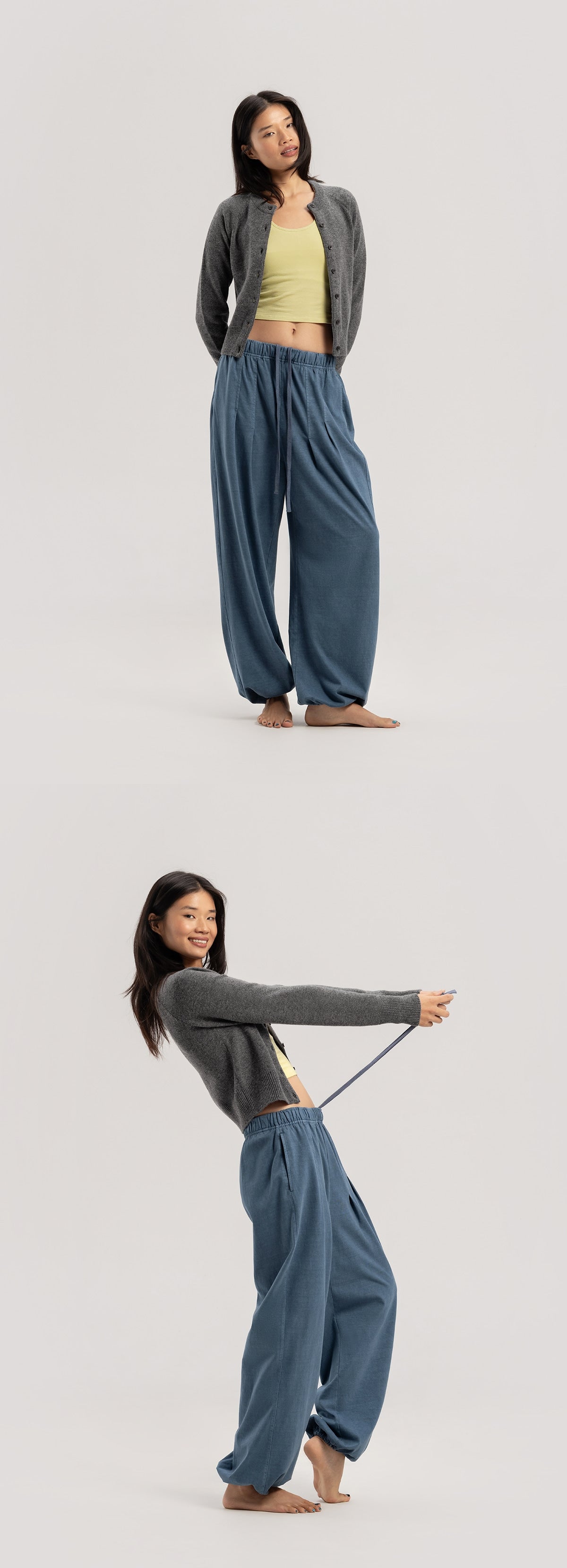 Petite cardigan_Melange Grey