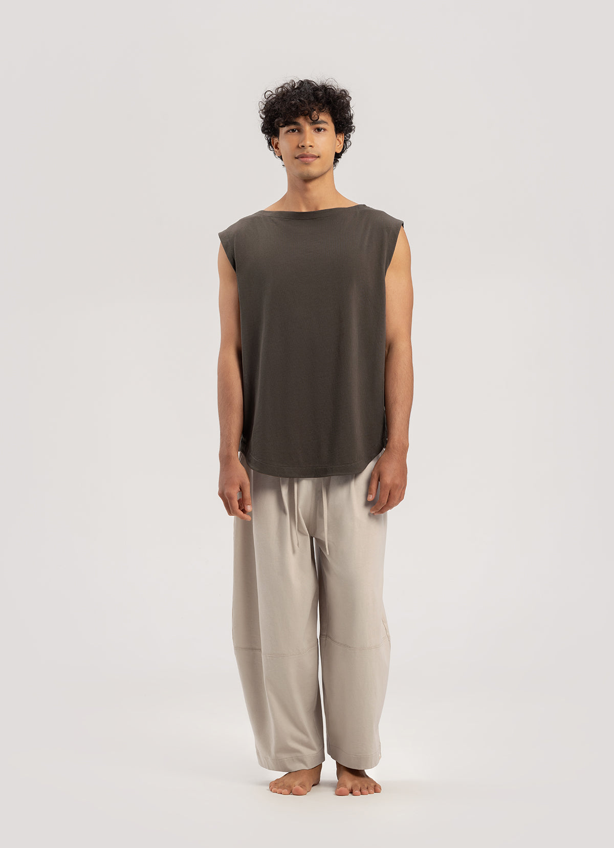 Boatneck sleeveless (Unisex)_Major Brown