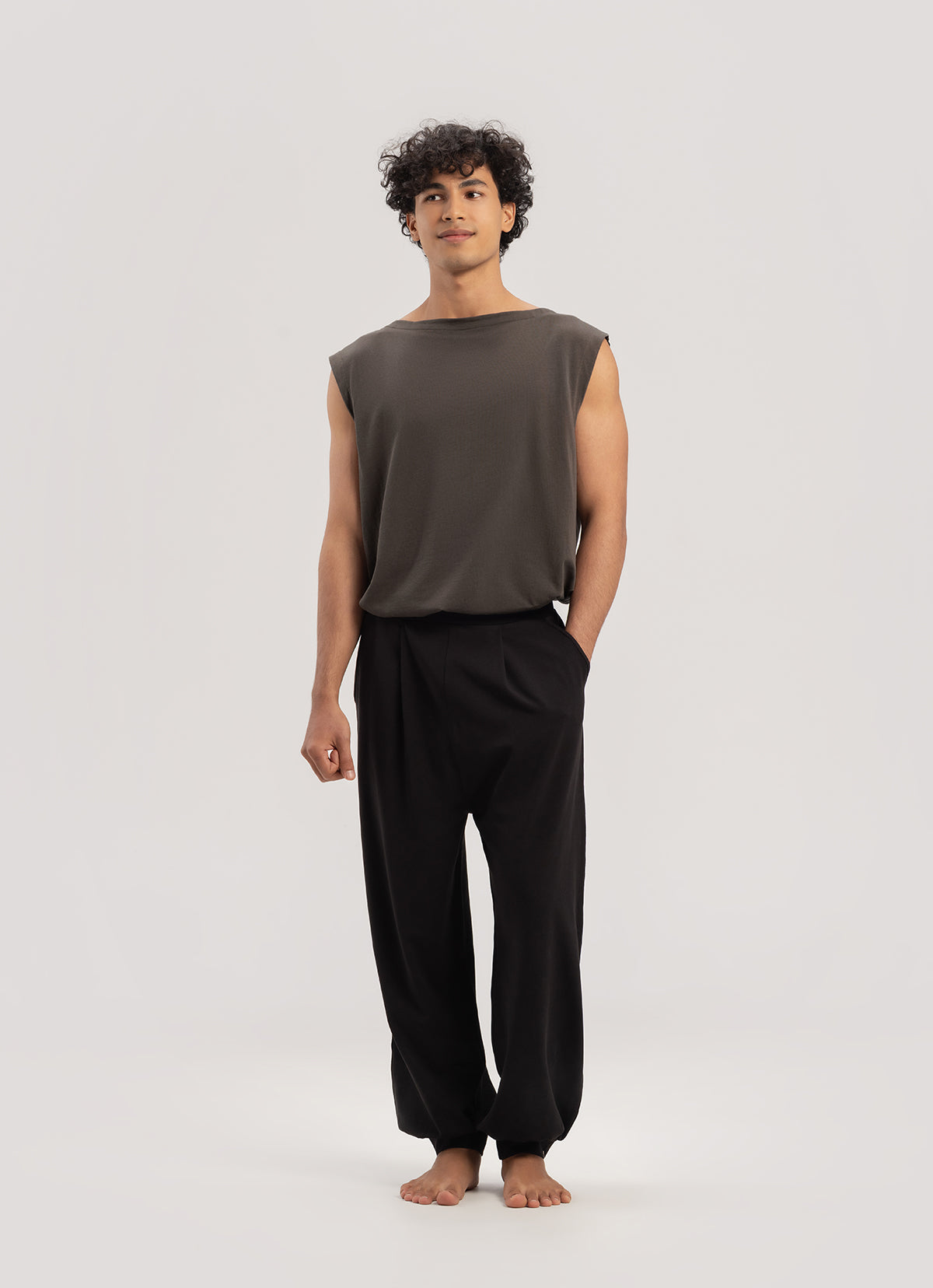 Boatneck sleeveless (Unisex)_Major Brown