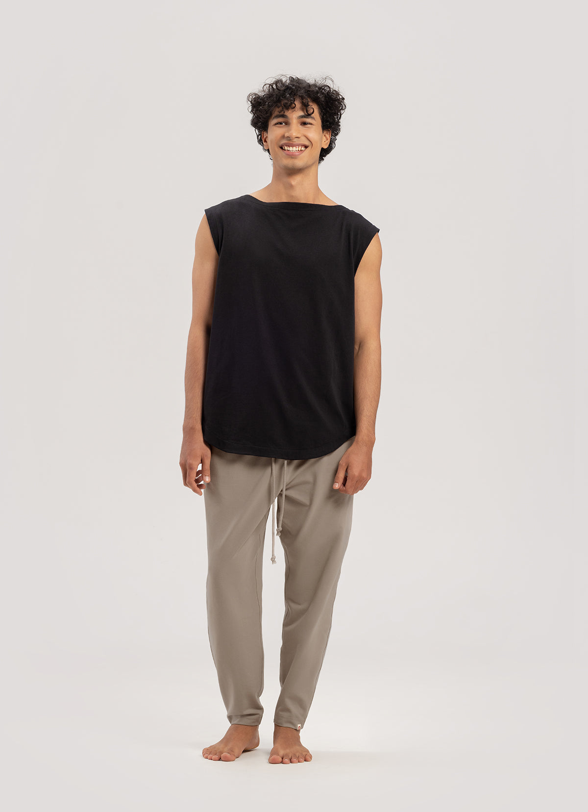 Boatneck sleeveless (Unisex)_Black