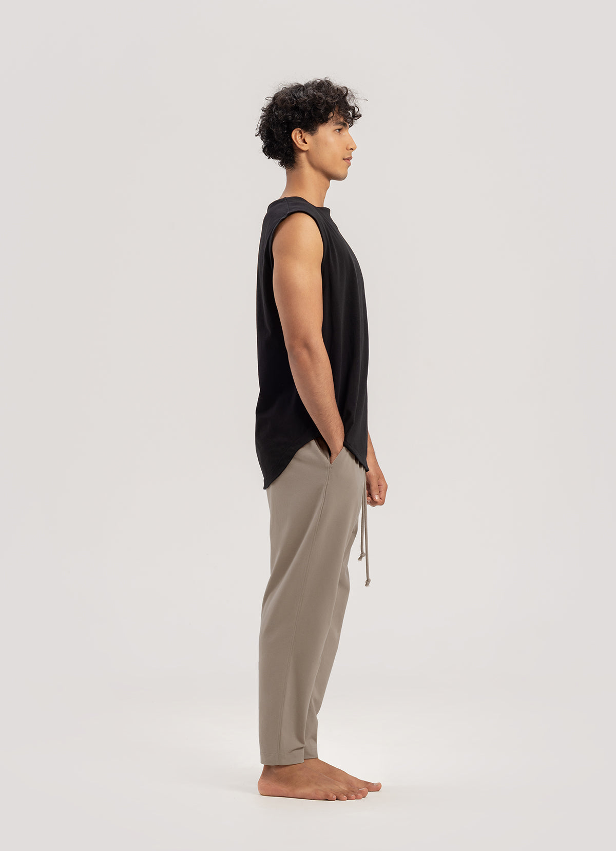 Boatneck sleeveless (Unisex)_Black