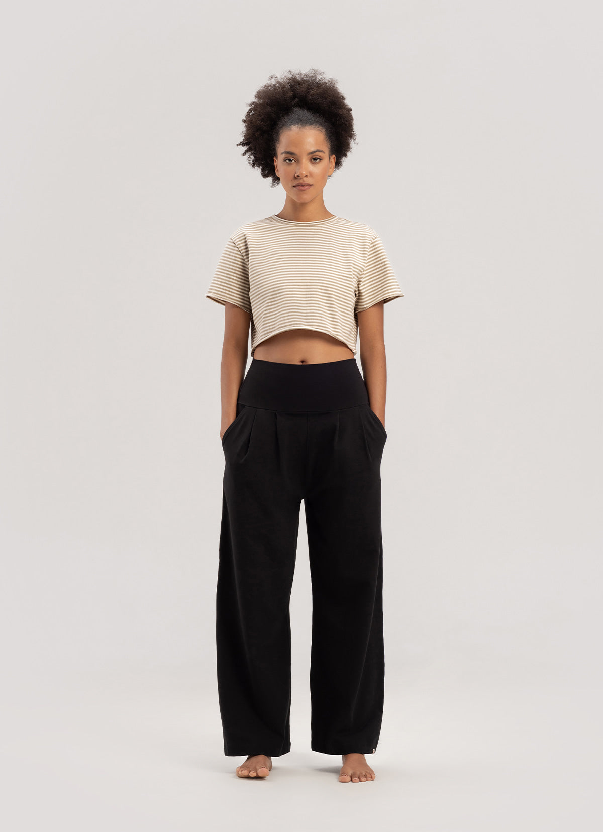 Fortune straight pants_Black