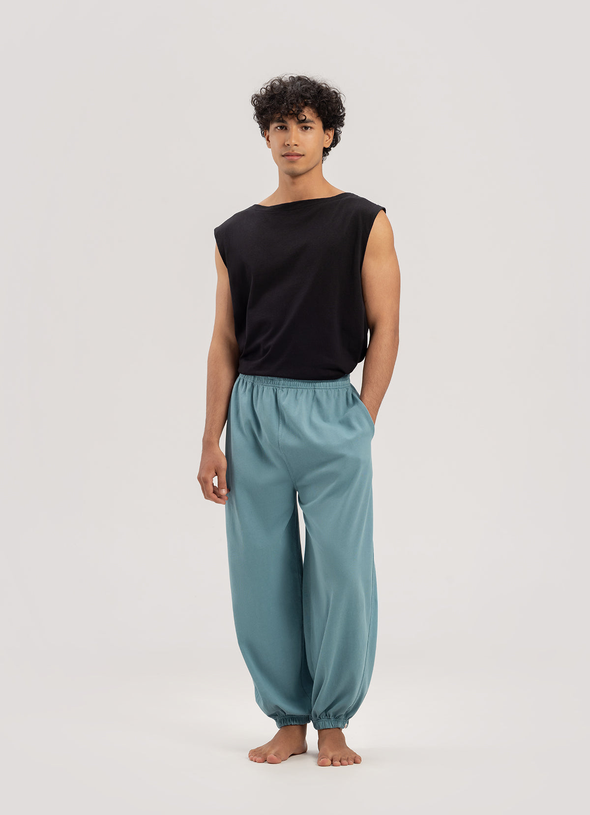Boatneck sleeveless (Unisex)_Black