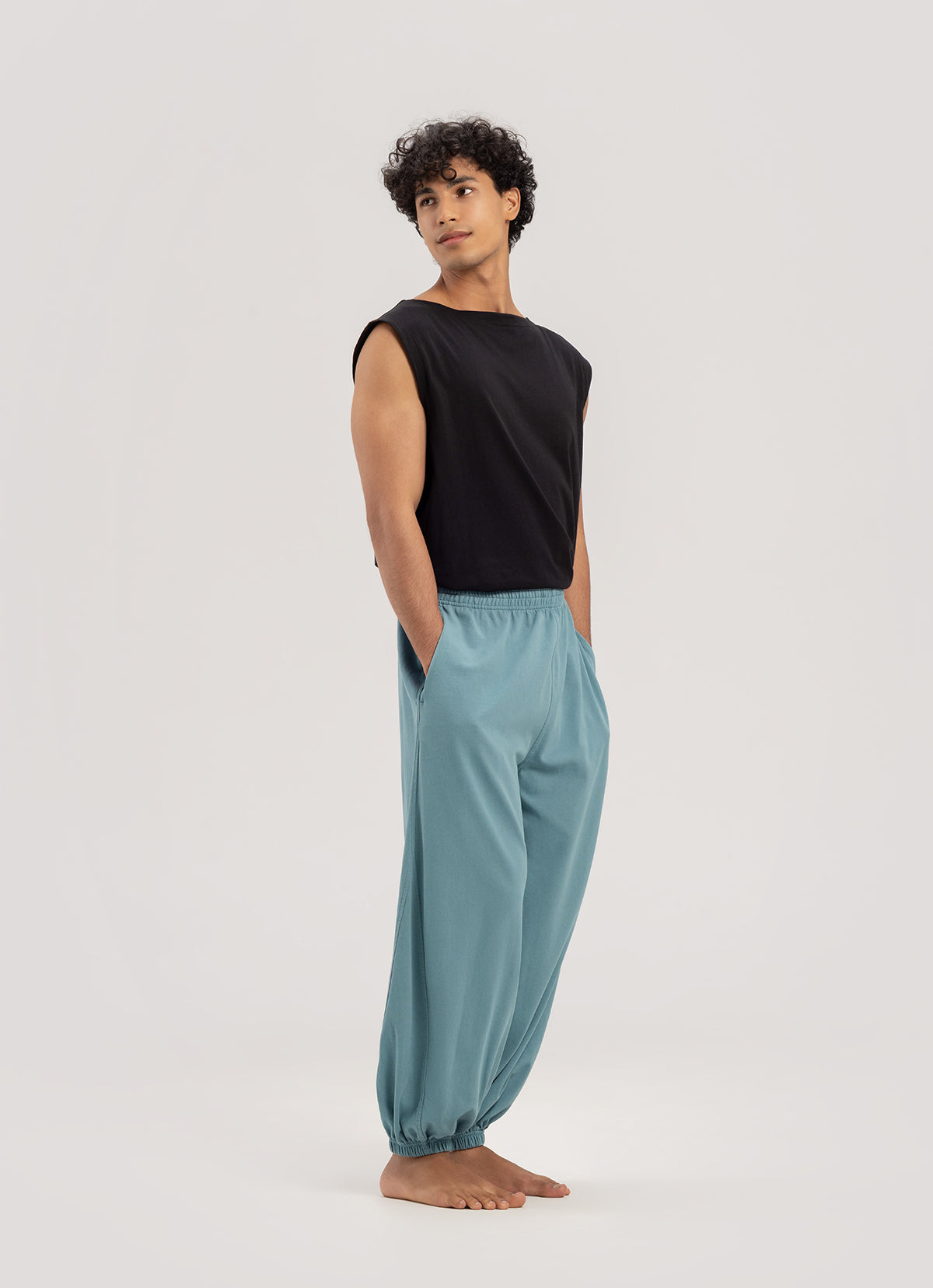 Boatneck sleeveless (Unisex)_Black