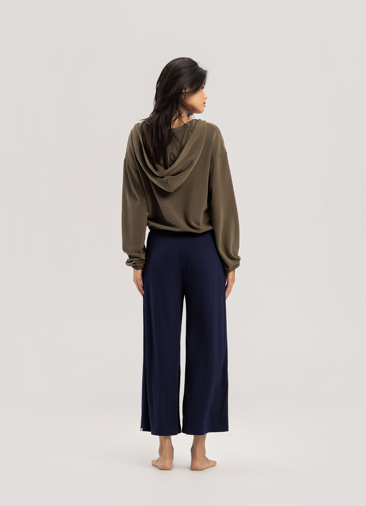 Wide rib straight pants_Evening Blue