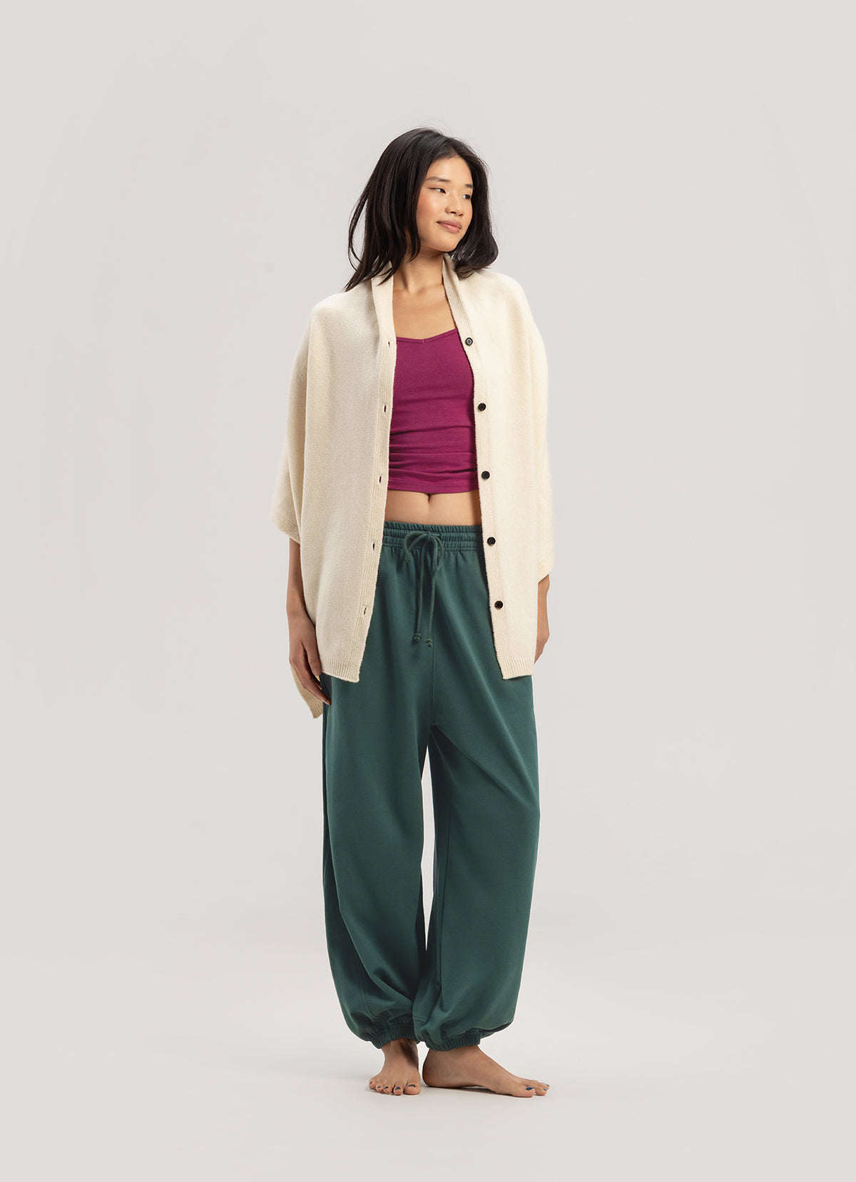 Wide button-up shawl_Turtledove