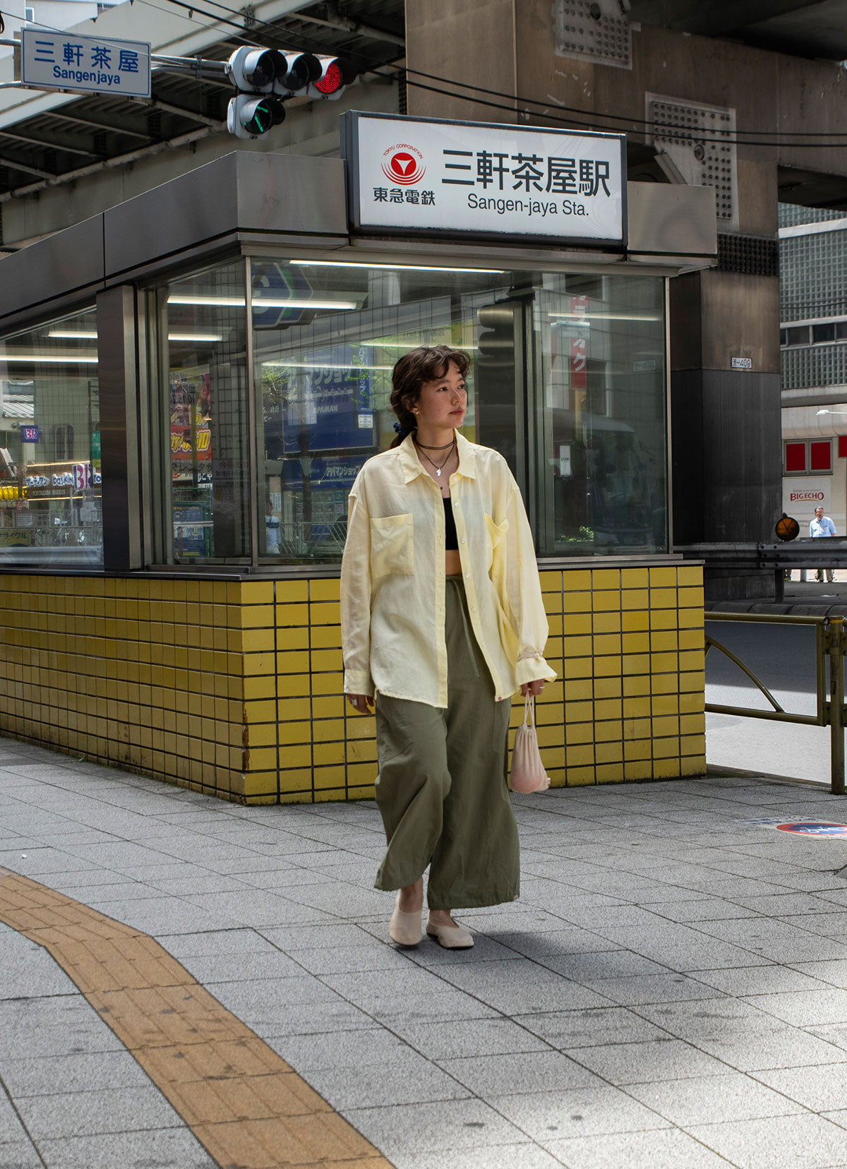Linen oversized button up shirts #2_Lemon