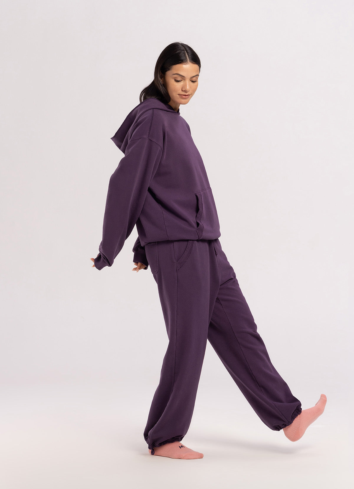 Loose string hoodie (Unisex)_Plum Perfect