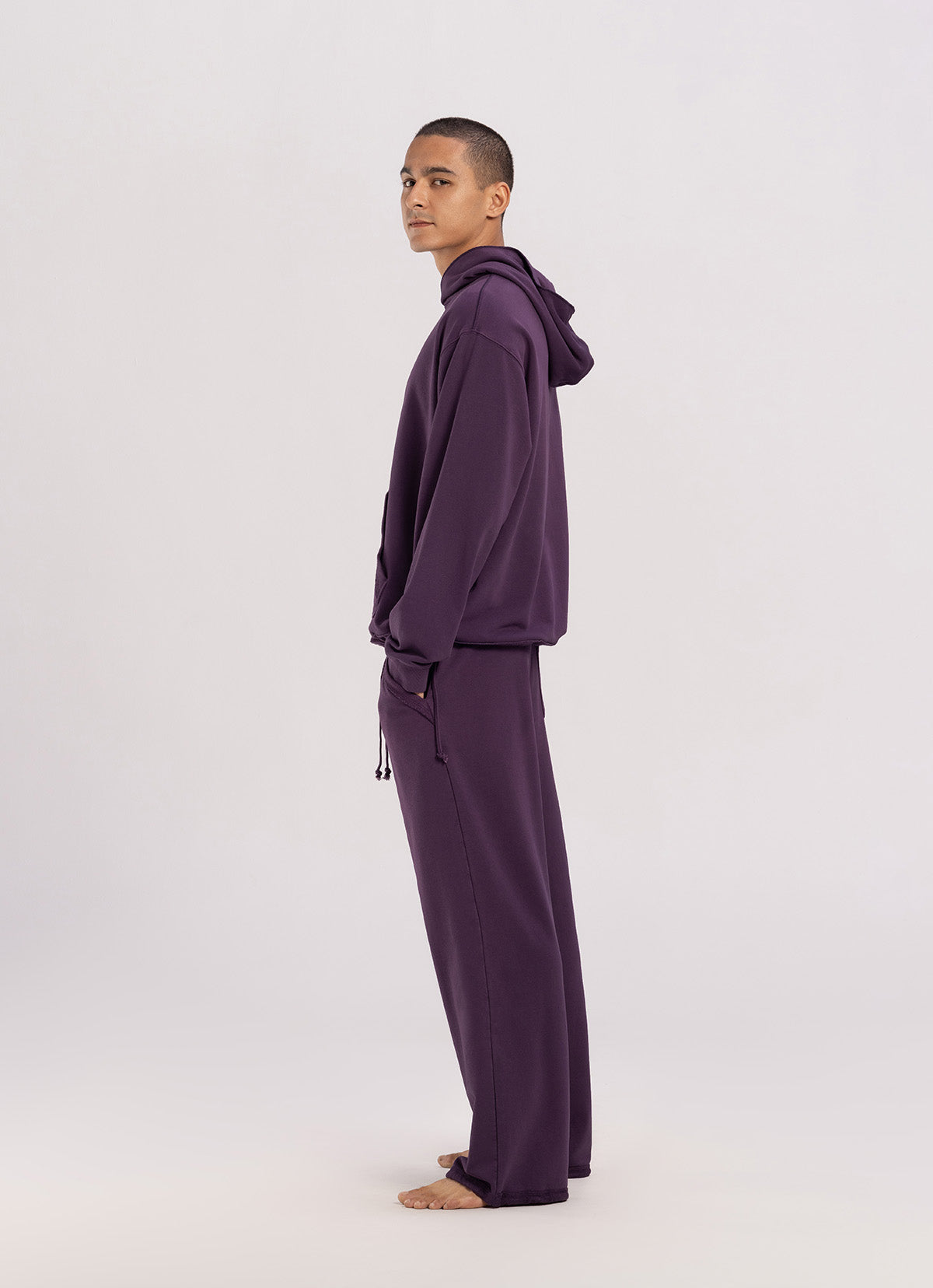 Loose string hoodie (Unisex)_Plum Perfect