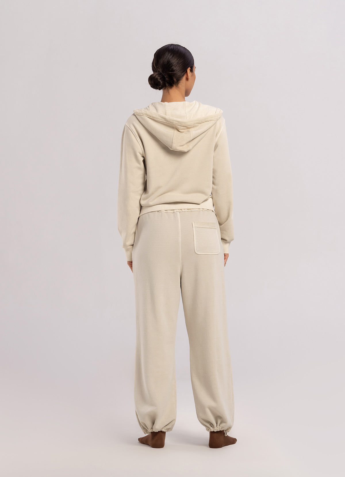 Loose sweat pants (Unisex)_Taupe