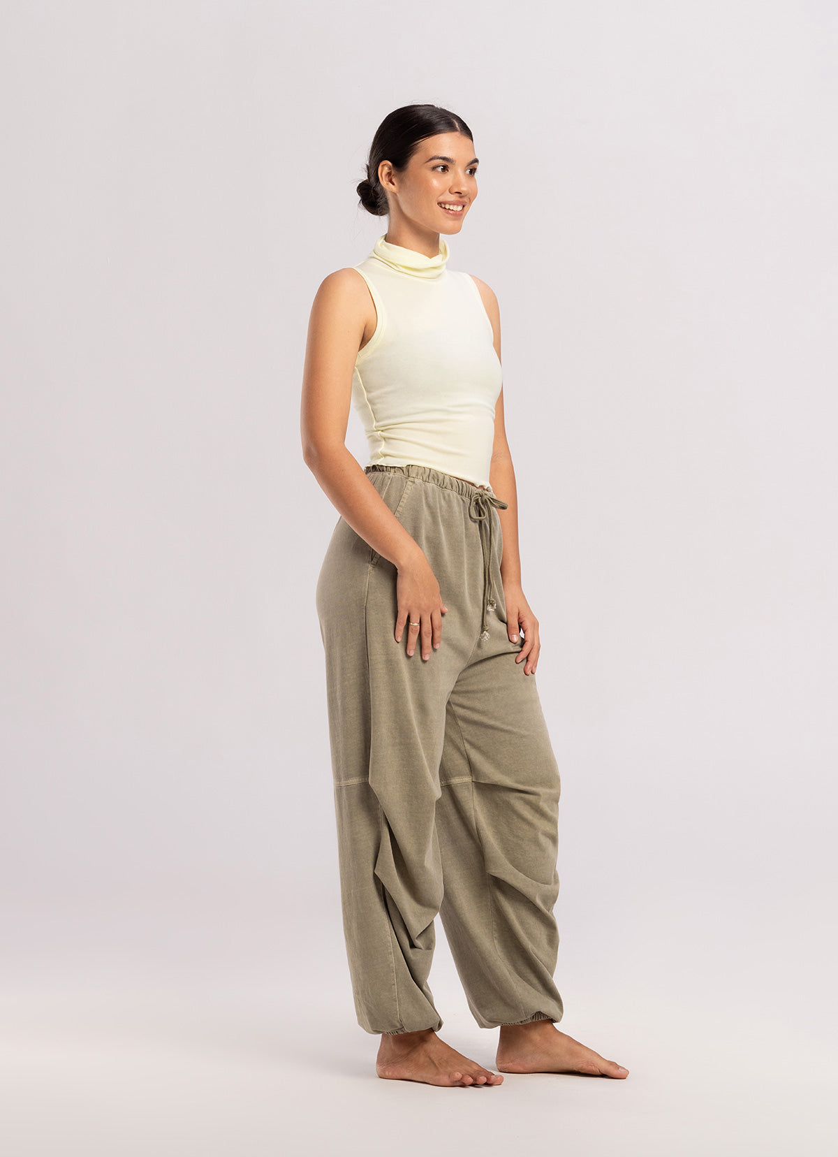 Soft turtleneck sleeveless_Afterglow