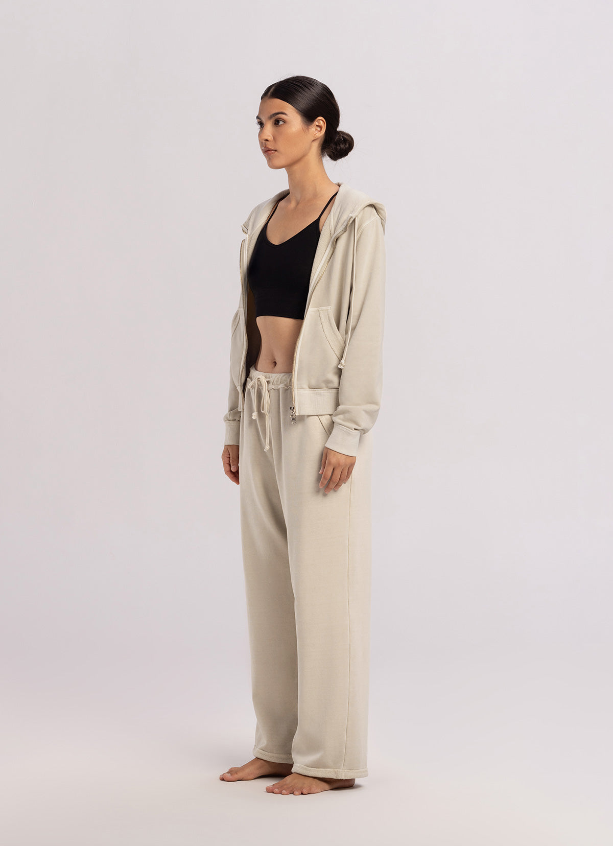 Loose sweat pants (Unisex)_Taupe