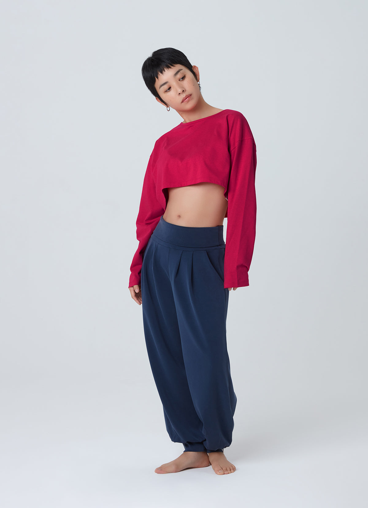 Wide long sleeve crop top_Love Potion