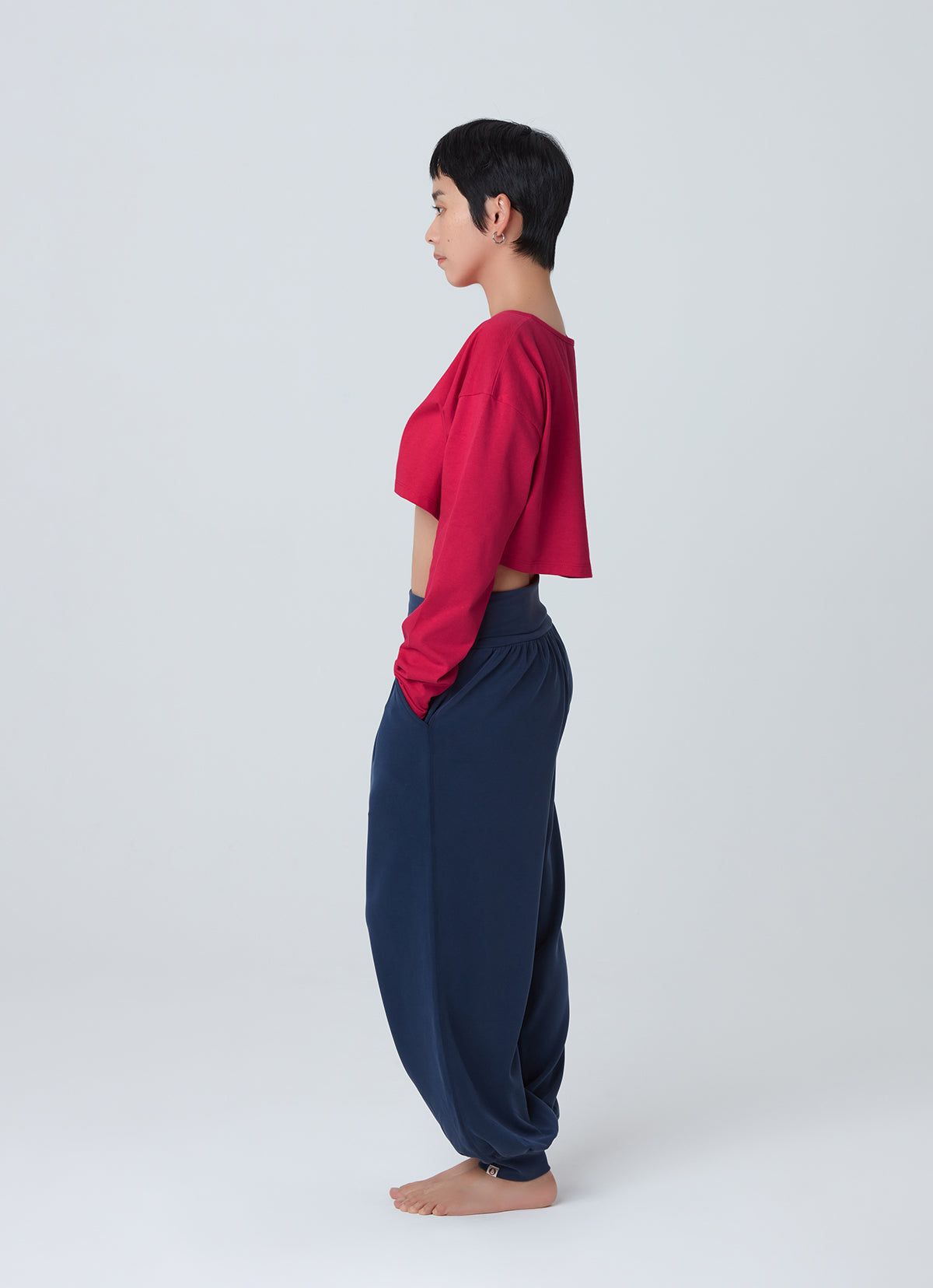 Wide long sleeve crop top_Love Potion