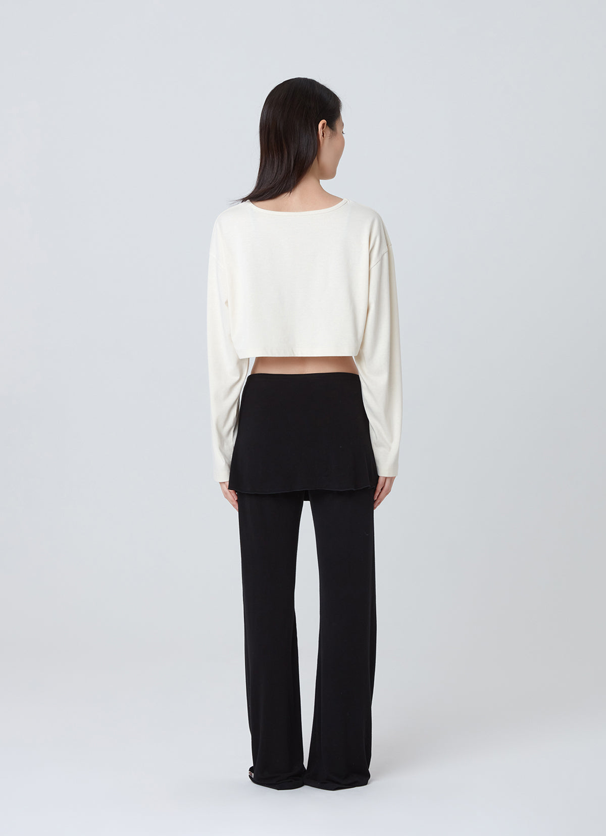 Wide long sleeve crop top_Seadpearl