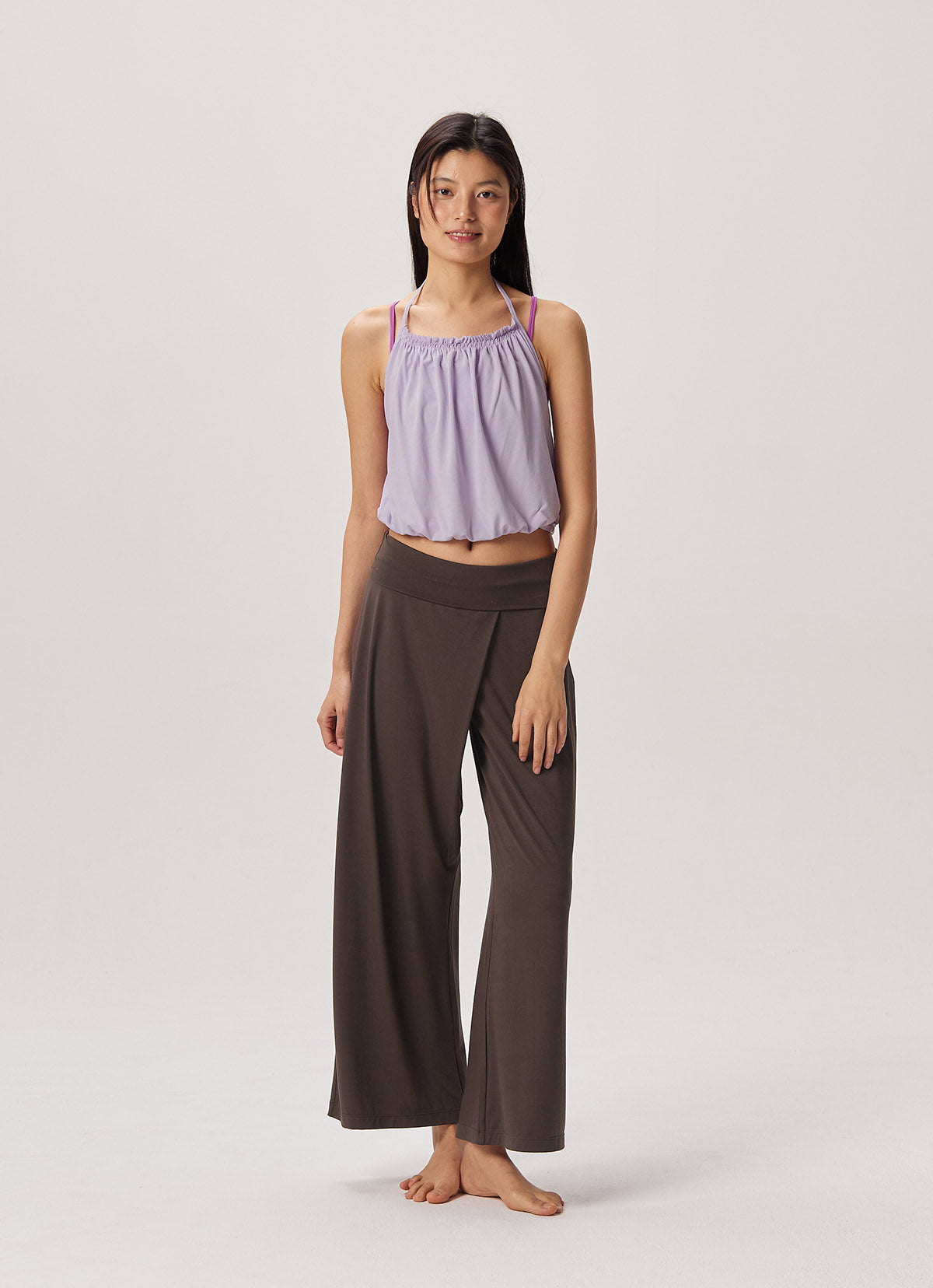 Half wrap pants_Hot Fudge
