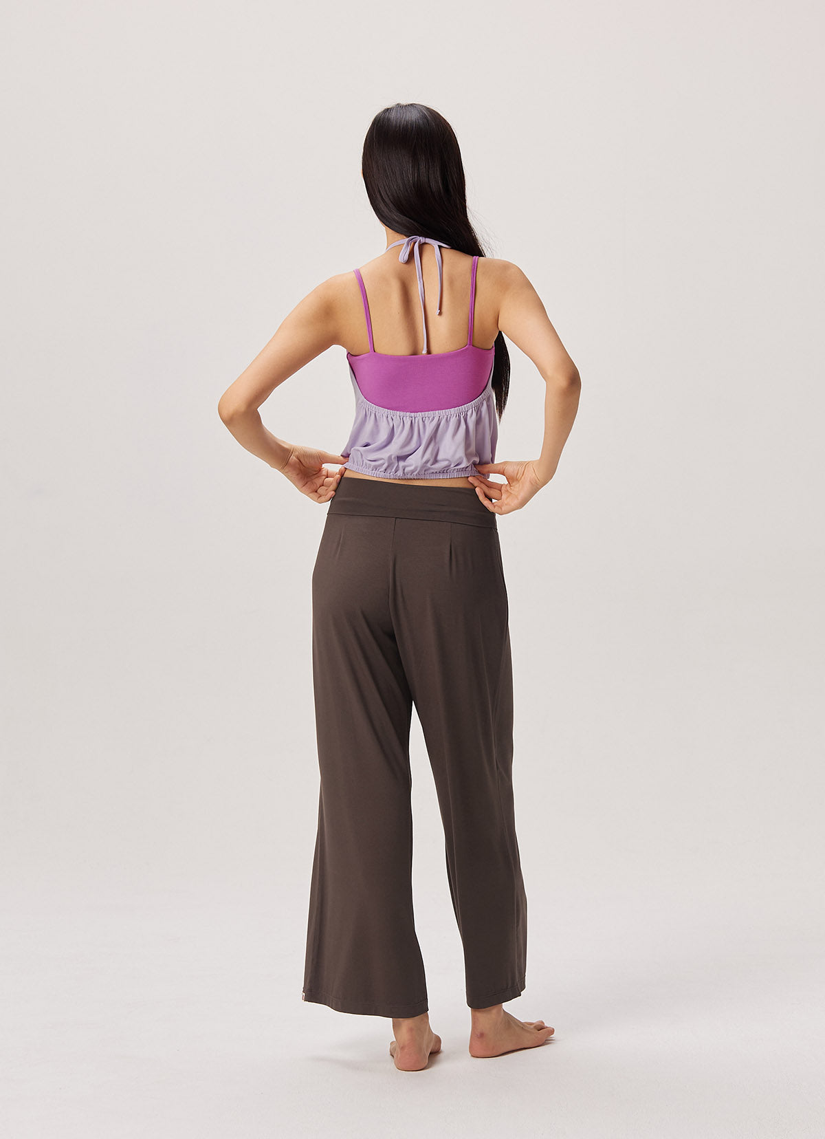 Half wrap pants_Hot Fudge