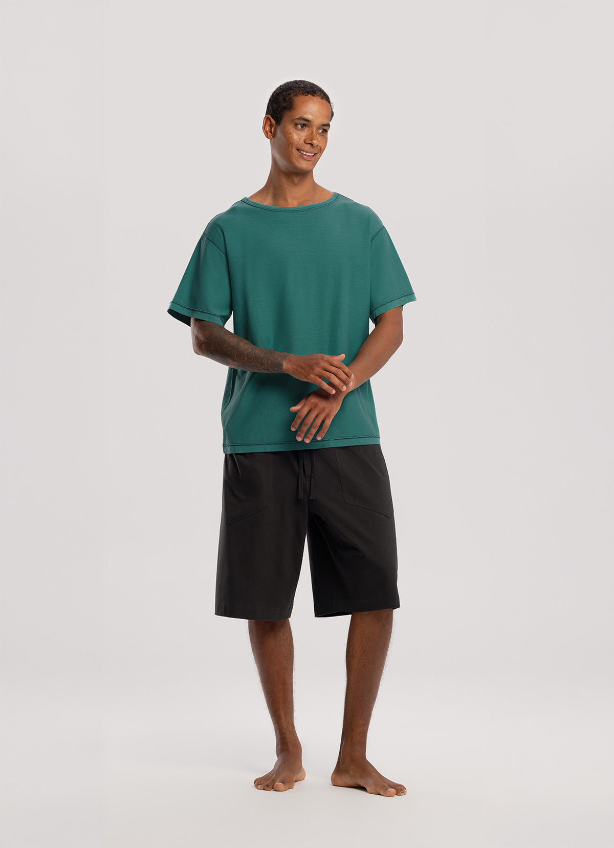 Topi bermuda pants (Unisex)_Turkish Coffee