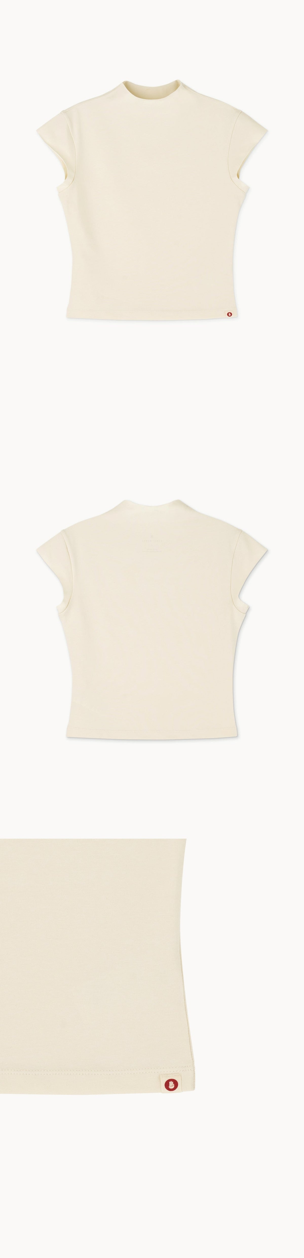 High neck cap sleeve_Birch