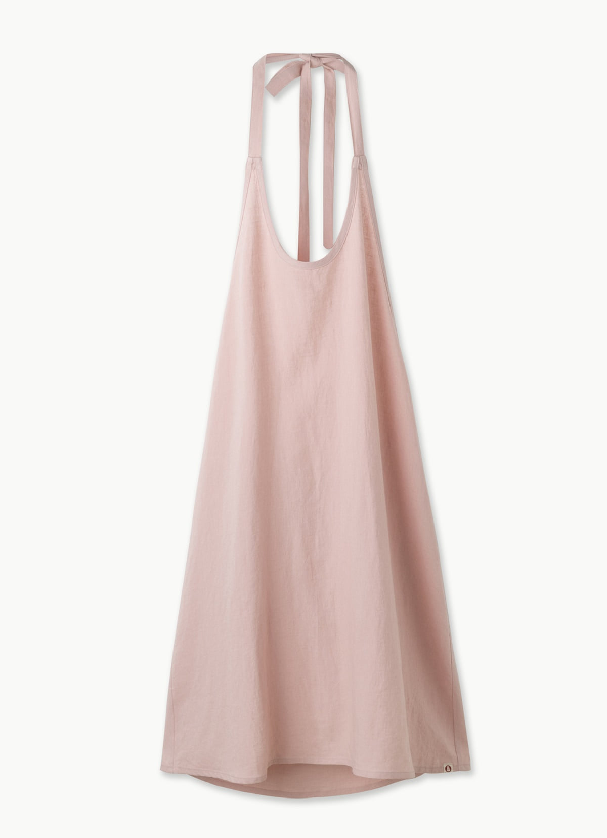 Linen halter neck one-piece_Lavender Pink