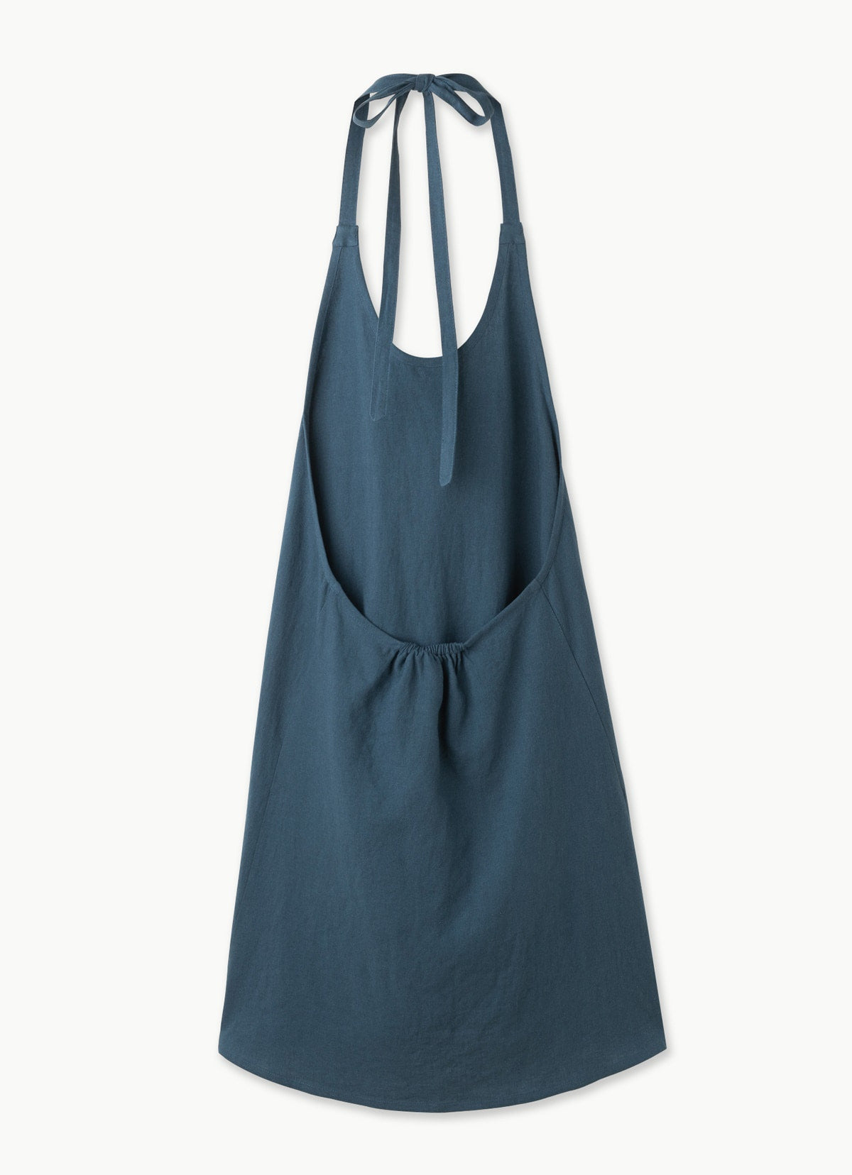 Linen halter neck one-piece_Navy
