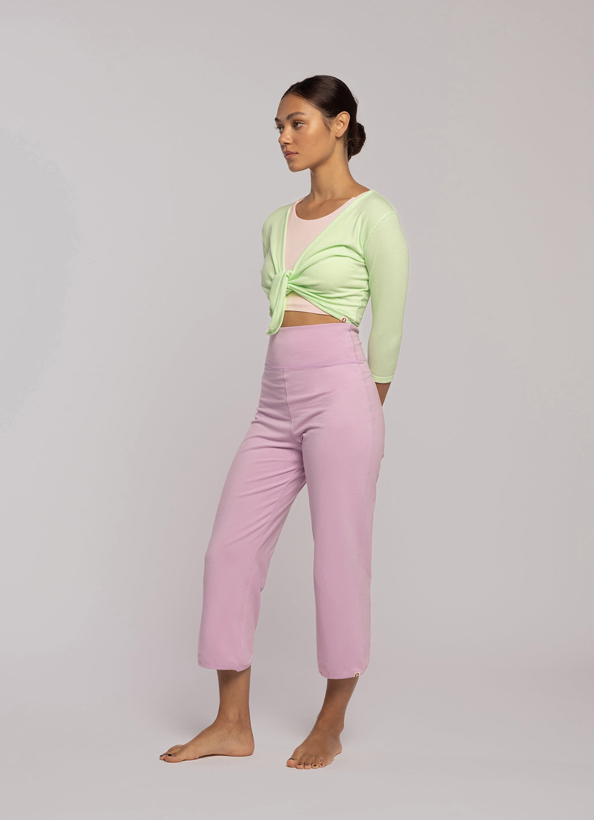 Sweet (3/4) cropped cardigan_Patina Green
