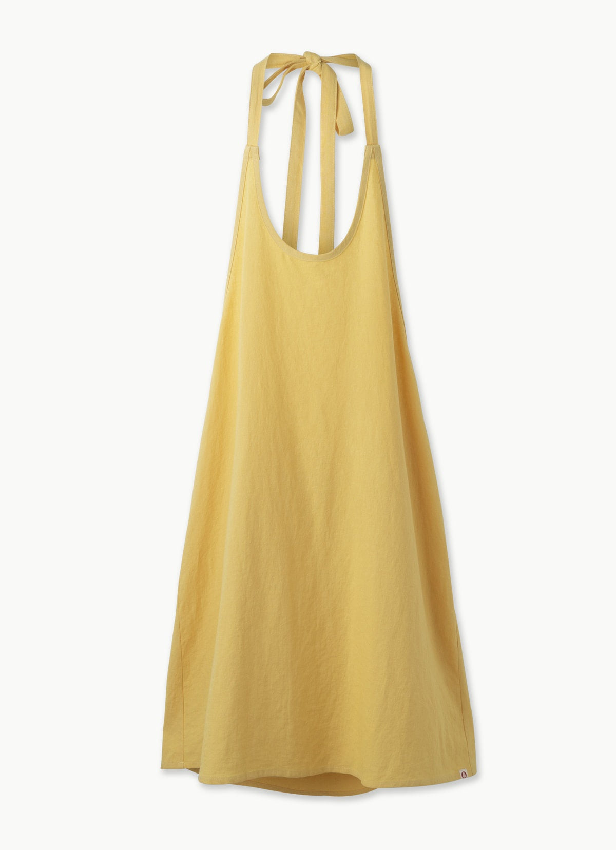 Linen halter neck one-piece_Yellow