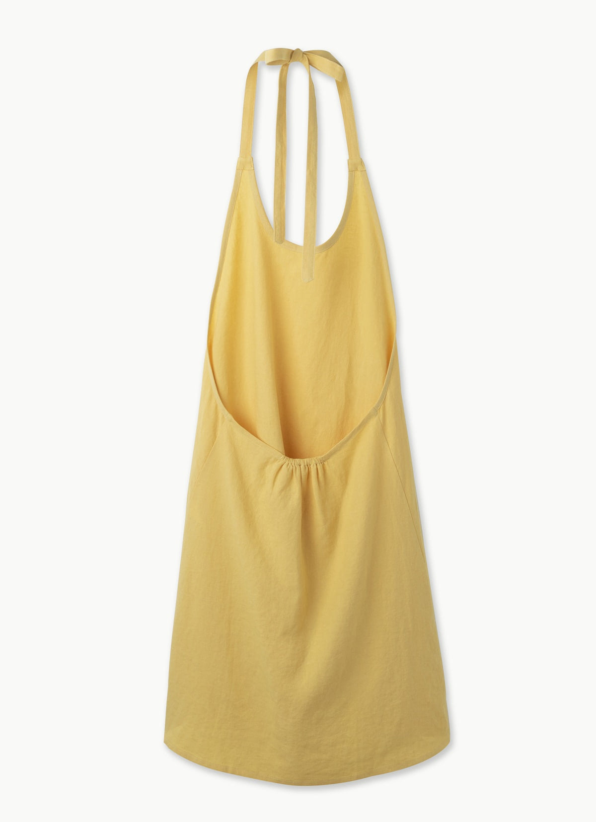 Linen halter neck one-piece_Yellow