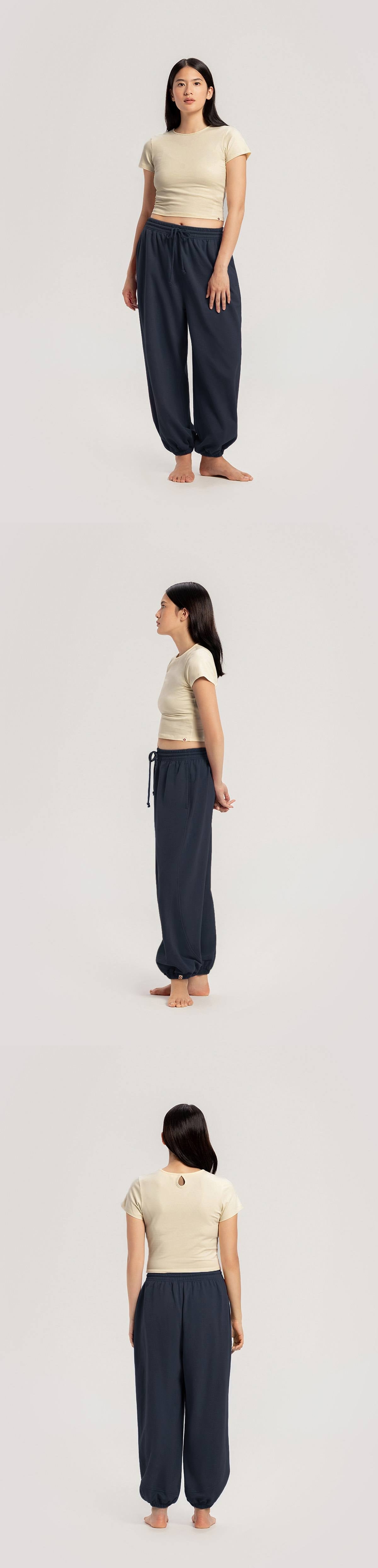 Keyhole short sleeve (Single ver.)_Almond Oil