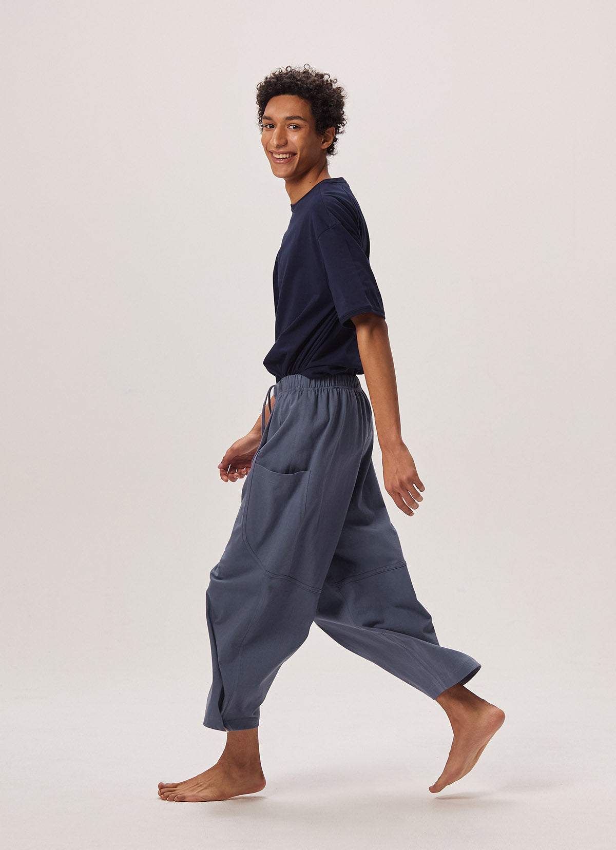 Out pocket crop pants (Unisex)_Grisaille